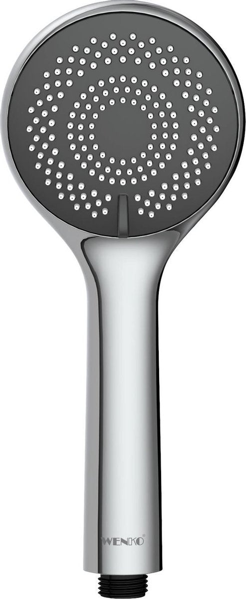Wenko douchette à main économie d'eau - ø95mm - 3 types de jets - chrome - pomme de douche - économie d'eau
