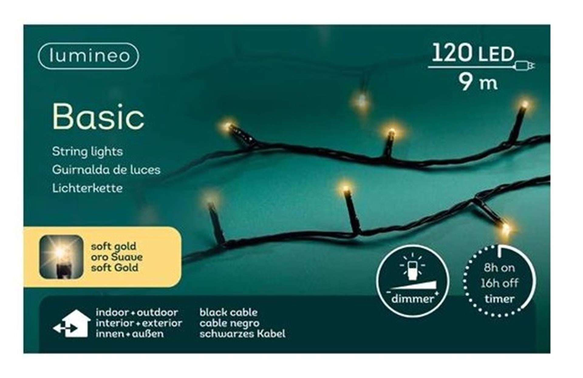 Lumières de Noël Lumineo basic 120led champagne