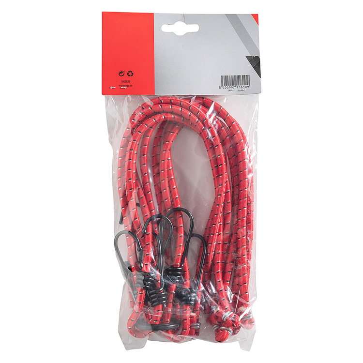 Mack 1006829 - sangle élastique 8 crochets rouge | 5 pièces
