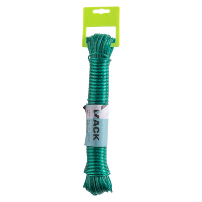 Mack 1069633 - cordon pour corde à linge pp + acier 3mm-20m | 5 pièces
