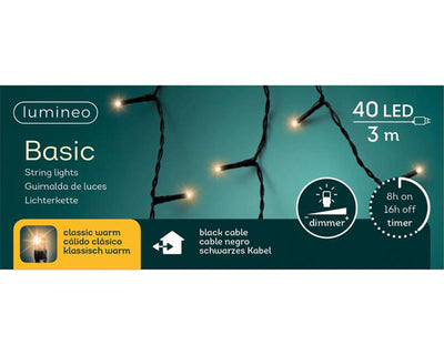 Lumineo Lumières de Noël basic 40led classicwarm
