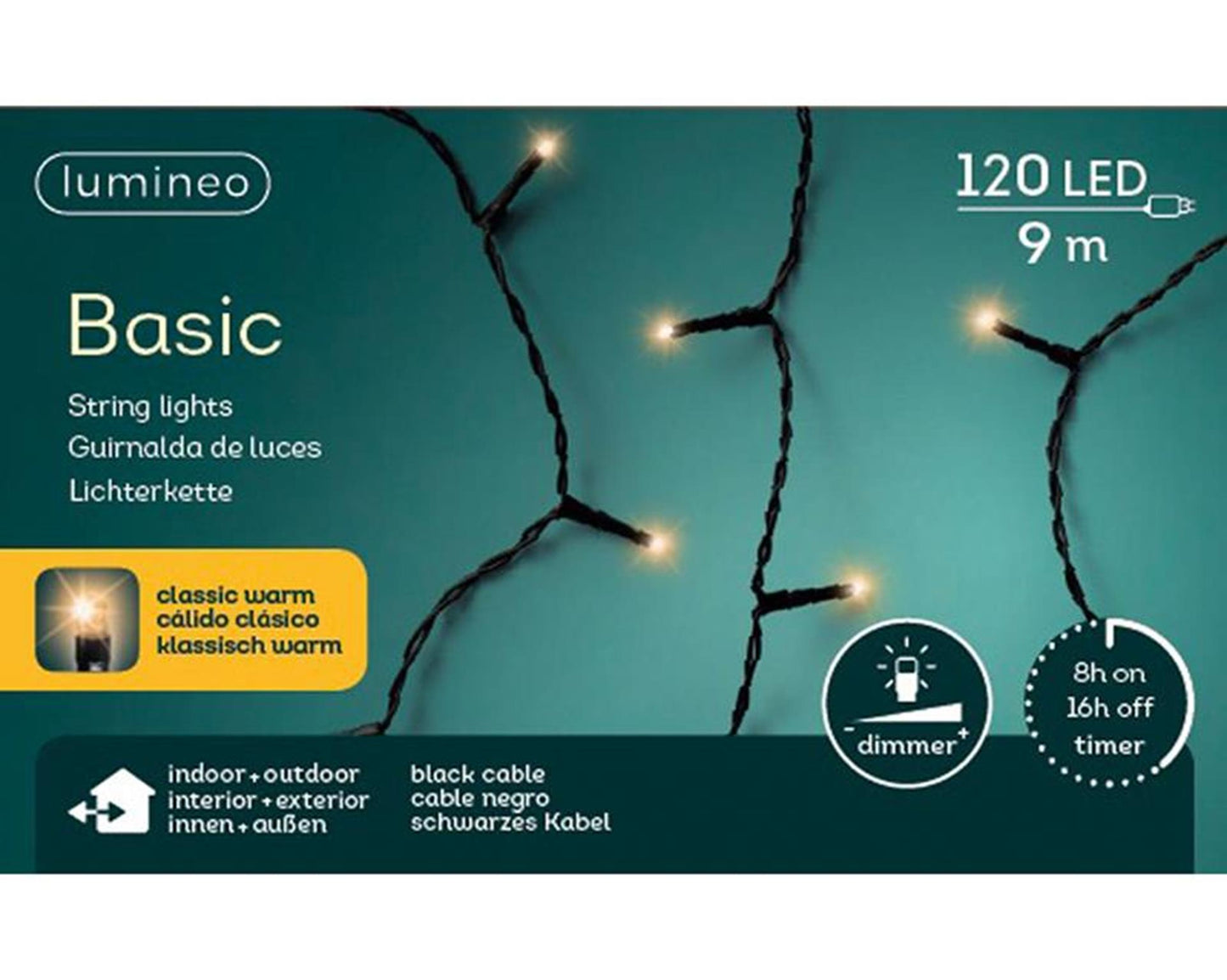 Lumineo Lumières de Noël basic 120l classicwarm