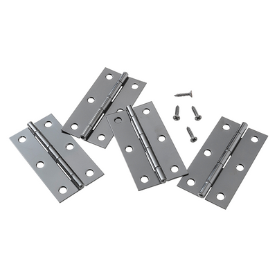 Mack 1071165 - 4 charnières étroites noir h 76 x l 40 mm | 5 pièces