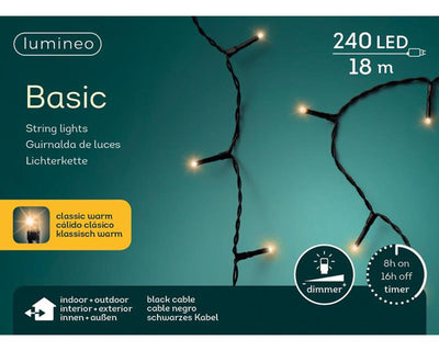 Lumineo Lumières de Noël basic 240l classique chaud