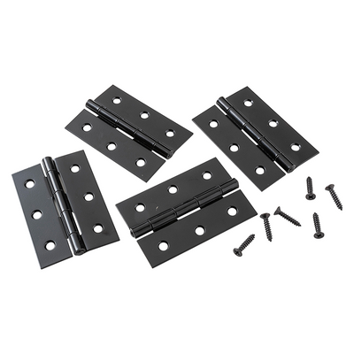 Mack 1071170 - 4 charnières lourdes noires h 76 x l 50 mm | 5 pièces