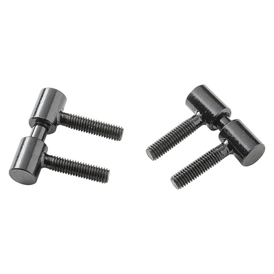 Mack 1071185 - 2 charnières percées pour meuble noir ø 11 x 25 mm | 5 pièces