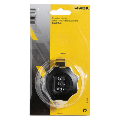 Mack 1071219 - serrure à combinaison pour armoire aux lettres noir ronde | 3 pièces