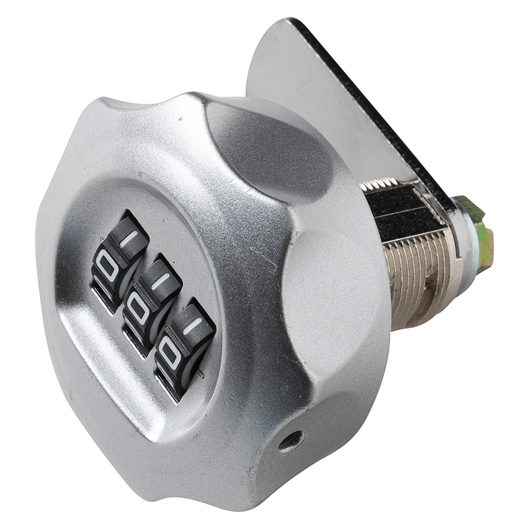 Mack 1071241 - serrure à combinaison pour armoire aux lettres gris rond | 3 pièces