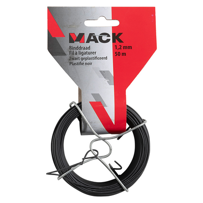 Mack 1072129 - fil de reliure en plastique noir. 1,2 mm 50 m type 2 7 | 5 pièces