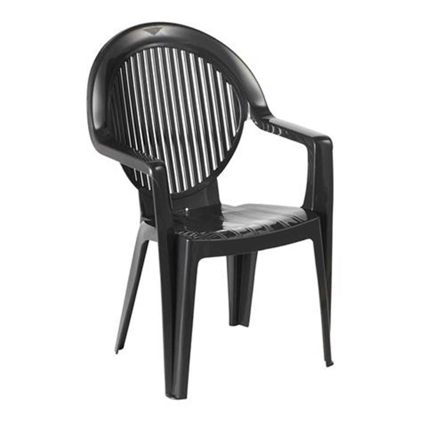 Grosfillex chaise de salle à manger fidji anthracite