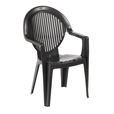 Grosfillex chaise de salle à manger fidji anthracite