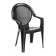 Grosfillex chaise de salle à manger fidji anthracite
