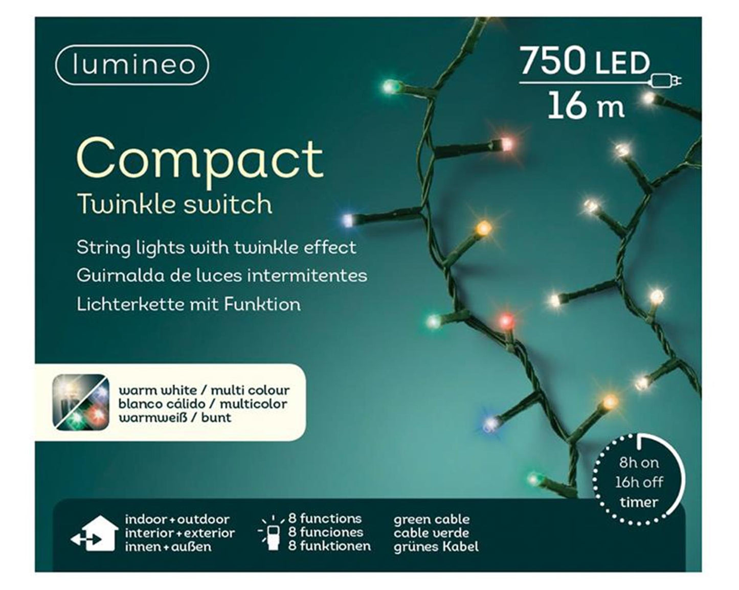 Luminaires compacts Lumineo LED à changement de couleur 750l