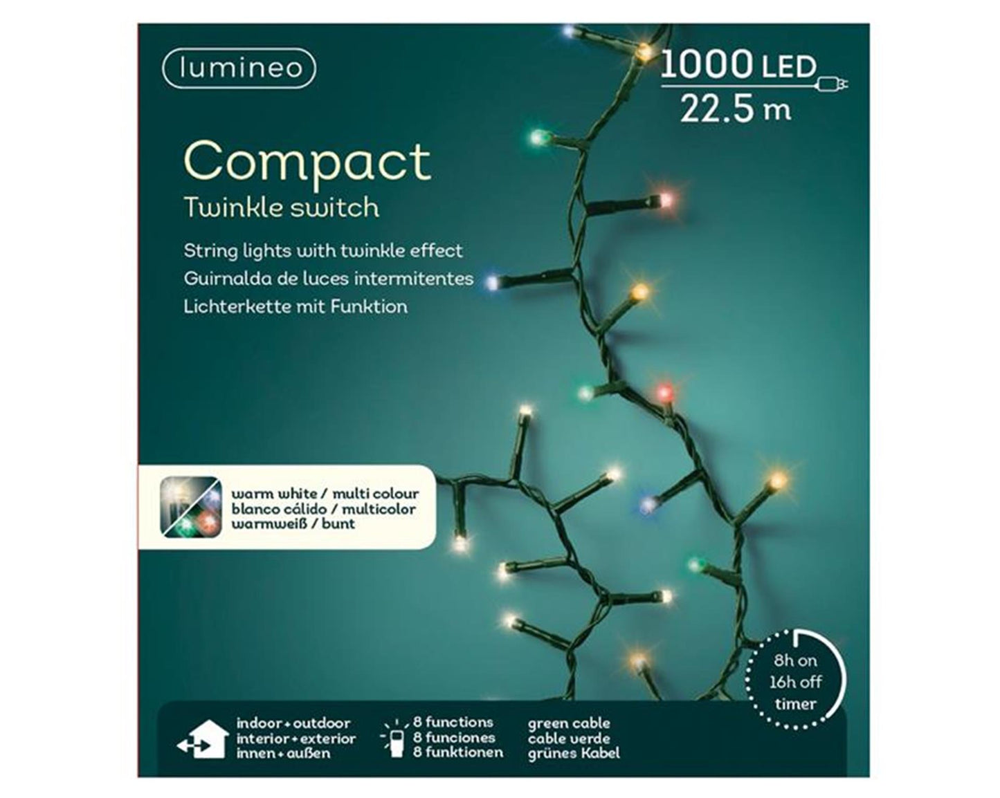 Luminaires compacts Lumineo LED à changement de couleur 1000l