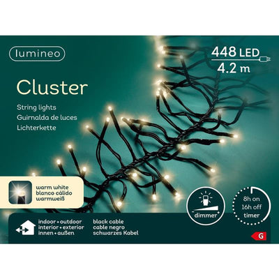 Cluster de lumières de Noël Lumineo 448led blanc chaud