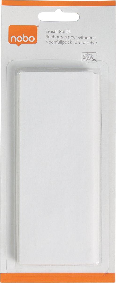 Recharge de gomme magnétique pour tableau blanc Nobo - 10 pièces