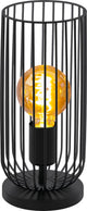 Lampe de table Eglo roccamena - e27 - 31 cm - métal - noir