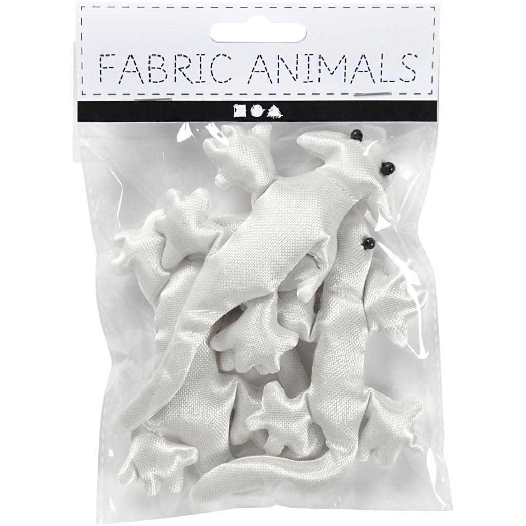 Creativ company textile effrayant-crawly, taille 10-14 cm, blanc, 3 pièces 1 boîte