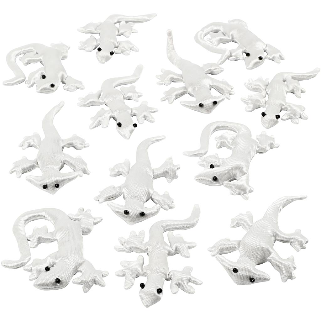 Creativ company textile effrayant-crawly, taille 10-14 cm, blanc, 12 pièces 1 boîte