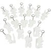 Figurines textiles Creativ company avec porte-clés, taille 6-10 cm, blanc, 15 pièces 1 boîte