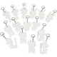 Figurines textiles Creativ company avec porte-clés, taille 6-10 cm, blanc, 15 pièces 1 boîte