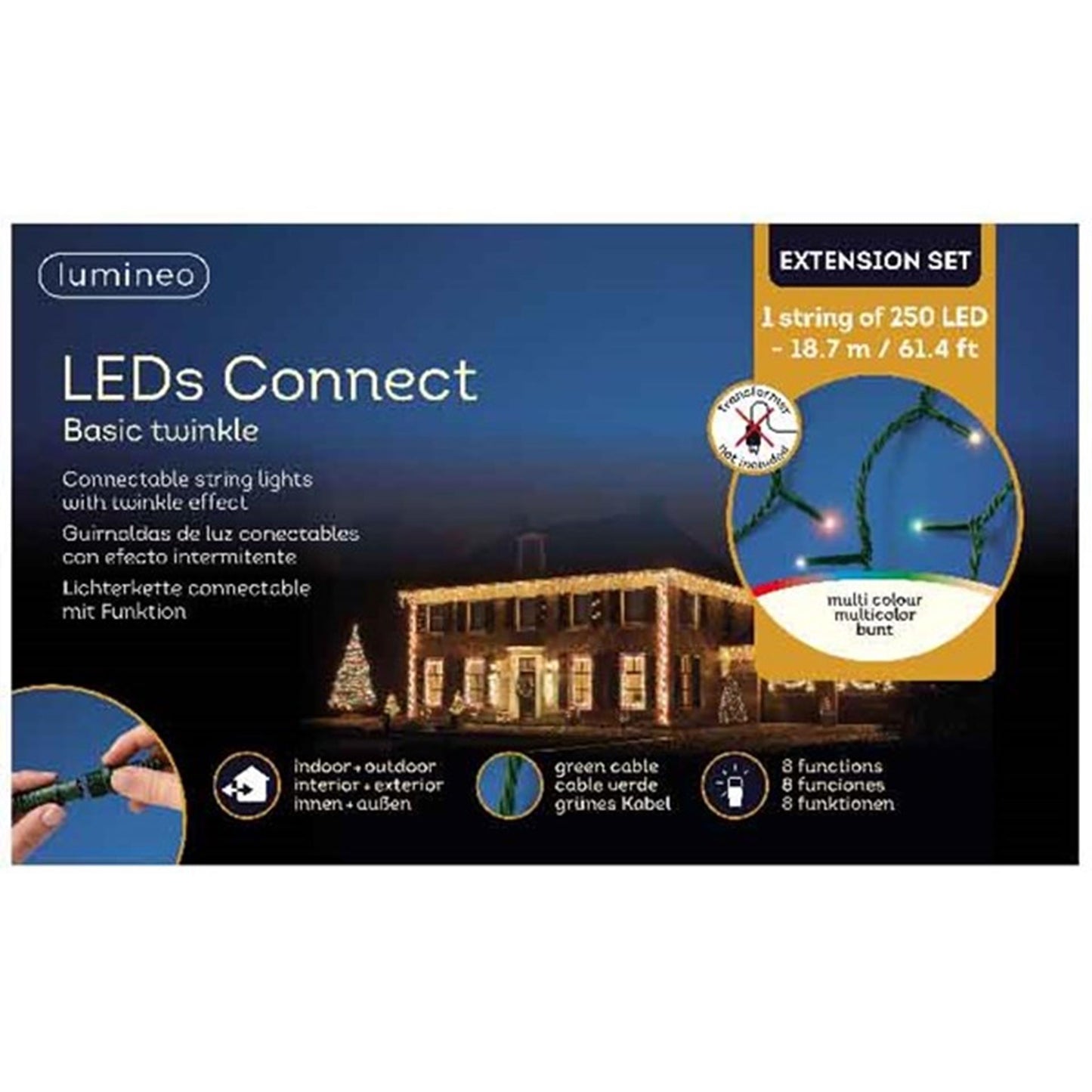 Les LED Lumineo connectent la couleur scintillante de base 18,7 m
