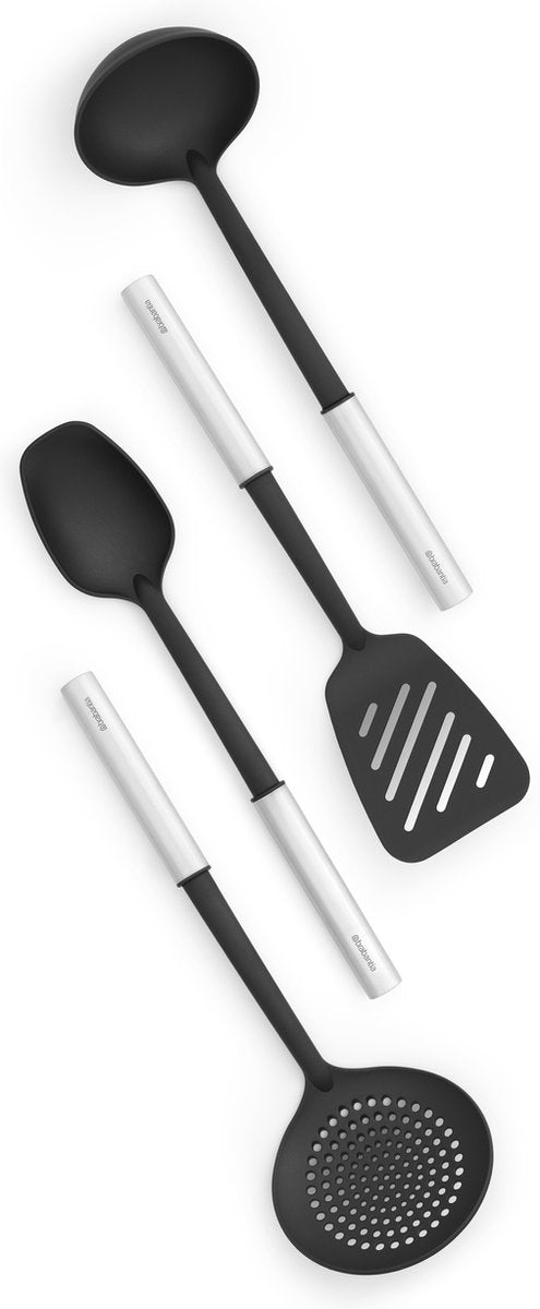 Ensemble d'ustensiles de cuisine Brabantia Profile - 4 pièces - antiadhésif - acier inoxydable