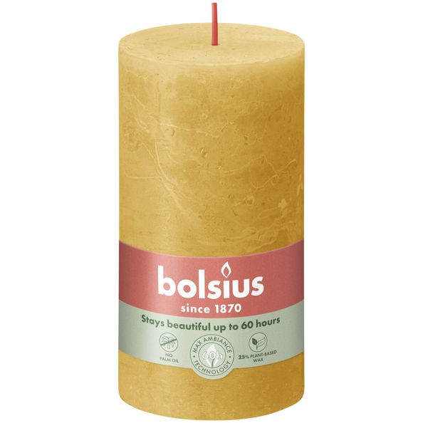 Bolsius Bolsius Stollen Shine 4 St Rustic 130x68 mm miel jaune