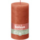 Bougie pilier rustique Bolsius orange terreux ø68x130 mm 60 heures (4 pièces)