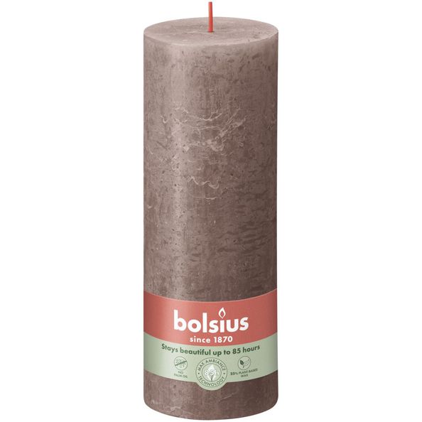 Bolsius Bolsius Stollen Shine 4 St rustique 190x68 mm rustique taupe