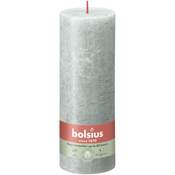 Bougie pilier rustique Bolsius vert jade ø68x190 mm 85 heures (4 pièces)