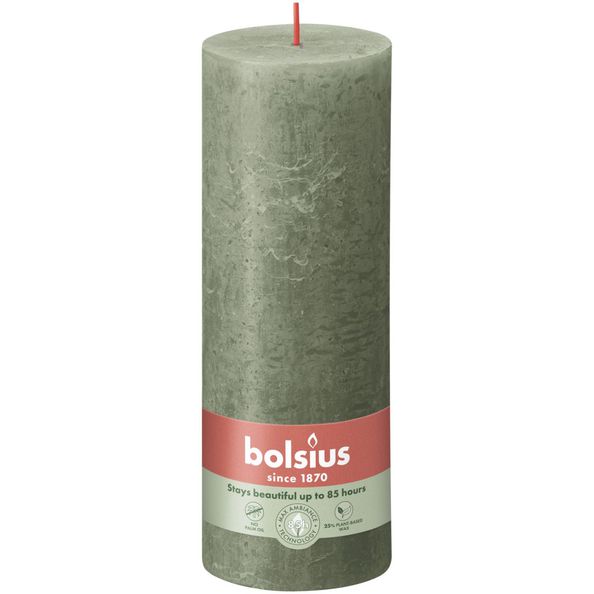 Bolsius Bolsius Stollen Shine 4 St Rustic 190x68 mm Olive Fresh Couleurs