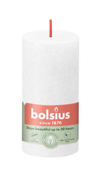 Bolsius Bolsius Stollen Shine 8 ST Rustique 100x50 mm Blanc nuageux