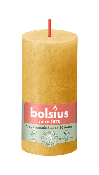 Bolsius Bolsius Stollen Shine 8 ST Rustique 100x50 mm miel jaune