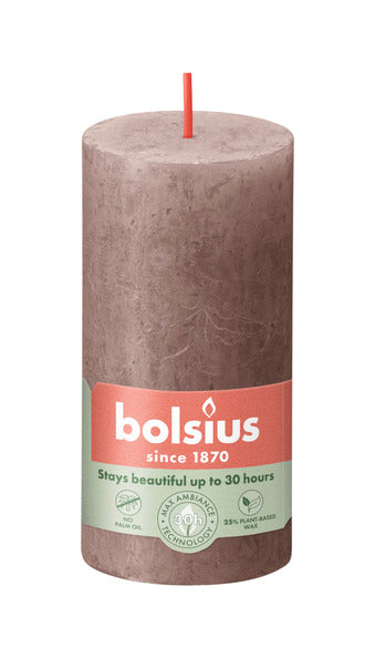 Bolsius Bolsius Stollen Shine 8 St Rustic 100x50 mm rustique taupe