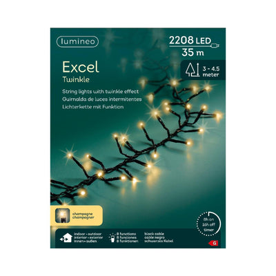 Lumineo excel twinkle 2208 led champagne
