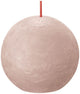 Bougie boule rustique Bolsius rose brumeux ø76 mm 25 heures (6 pièces)