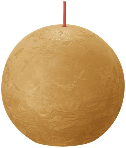 Bolsius bougie boule rustique nid d'abeille jaune ø76 mm 25 heures (6 pièces)