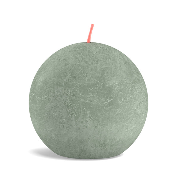 Bougie boule rustique Bolsius vert jade ø76 mm 25 heures (6 pièces)