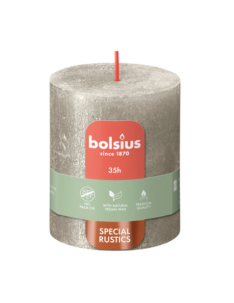 Bougie pilier Bolsius champagne scintillant ø68x80 mm 35 heures (4 pièces)
