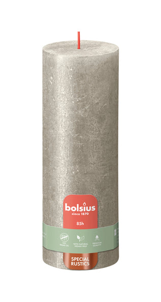 Bougie pilier Bolsius champagne scintillant ø68x190 mm 85 heures (4 pièces)