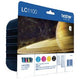 Cartouche d'encre brother lc-1100hyvalbp noire et 3 couleurs
