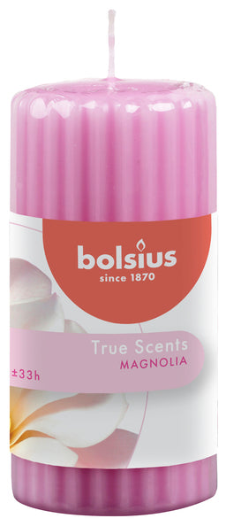 Pilier Bolsius vrais parfums magnolia ø58x120 mm 33 heures (6 pièces)