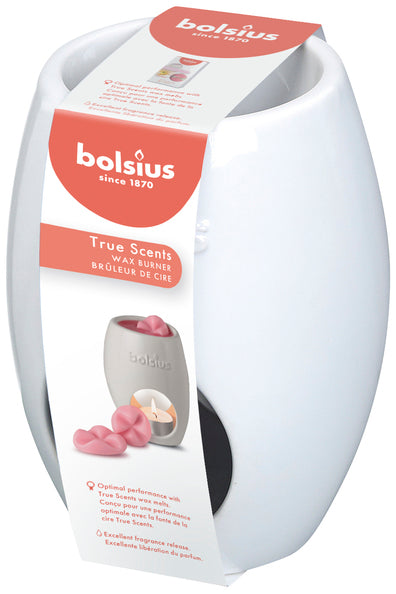 Brûleur de cire aromatique Bolsius ovale blanc ø94x123 mm (2 pièces)