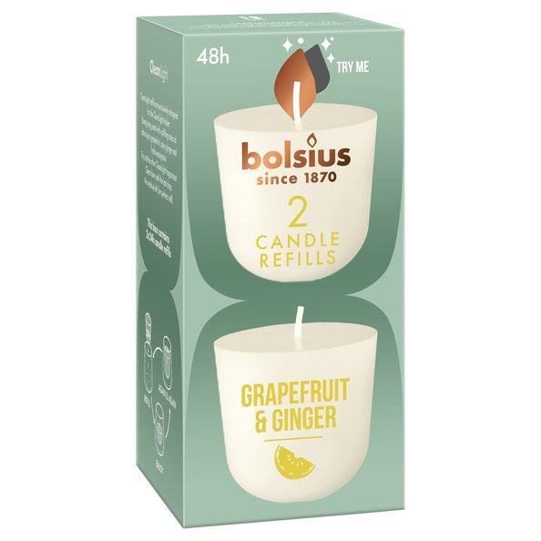 Bolsius cleanlight 2-pack pamplemousse gingembre ø57x116 mm (6x 2 pièces)