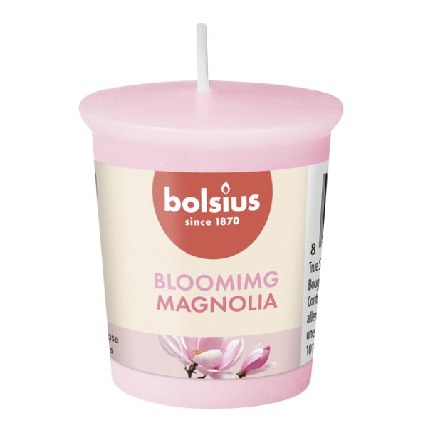 Bolsius votif rond vrais parfums magnolia ø45x53 mm 15 heures (24 pièces)