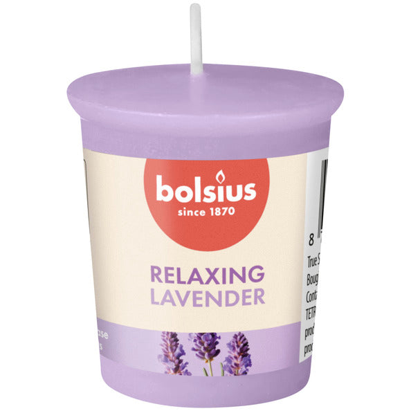 Bolsius votif rond vrais parfums lavande ø45x53 mm 15 heures (24 pièces)
