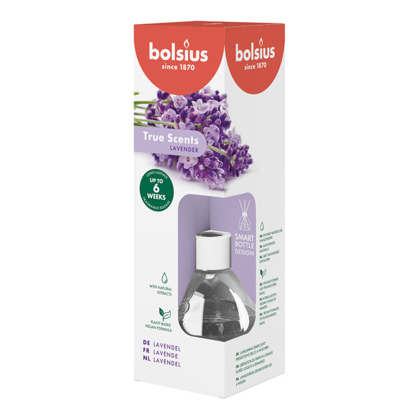 Diffuseurs d'arômes Bolsius 60 ml vrais parfums lavande (6 pièces)