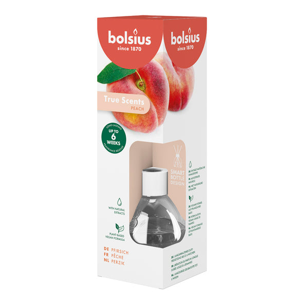 Diffuseurs d'arômes Bolsius 60 ml vrais parfums pêche (6 pièces)