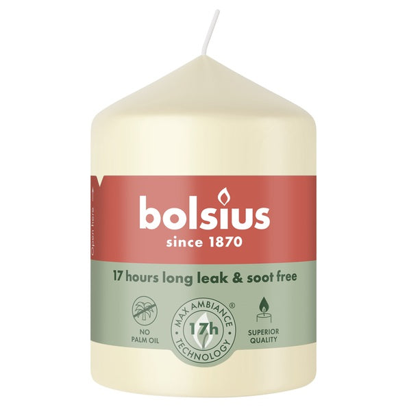 Bougie pilier Bolsius perle douce ø58x80 mm 17 heures (6 pièces)